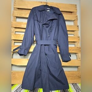 Military trench coat Size:44L Color:Navy Blue